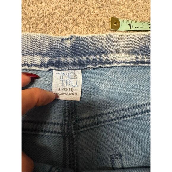 Time and Tru Stretch denim jeans pull-on jeggings size large - Picture 6 of 9